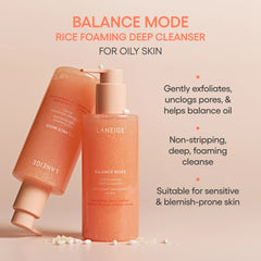 Balance Mode Rice Foaming Deep Cleanser